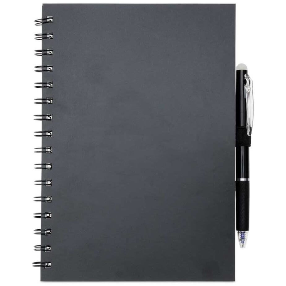 Santhome Eternity Reusable Notebook & Pen Set Black Front