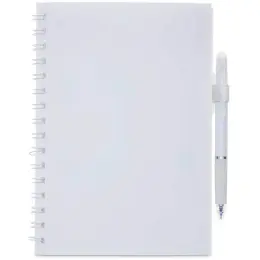 Santhome Eternity Reusable Notebook & Pen Set White Front