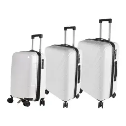 White Jetsetter Luggage Bag Set Image