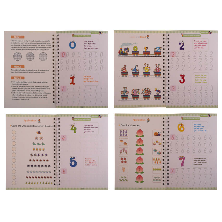 Magic Practise Copybook Set Numbers Open