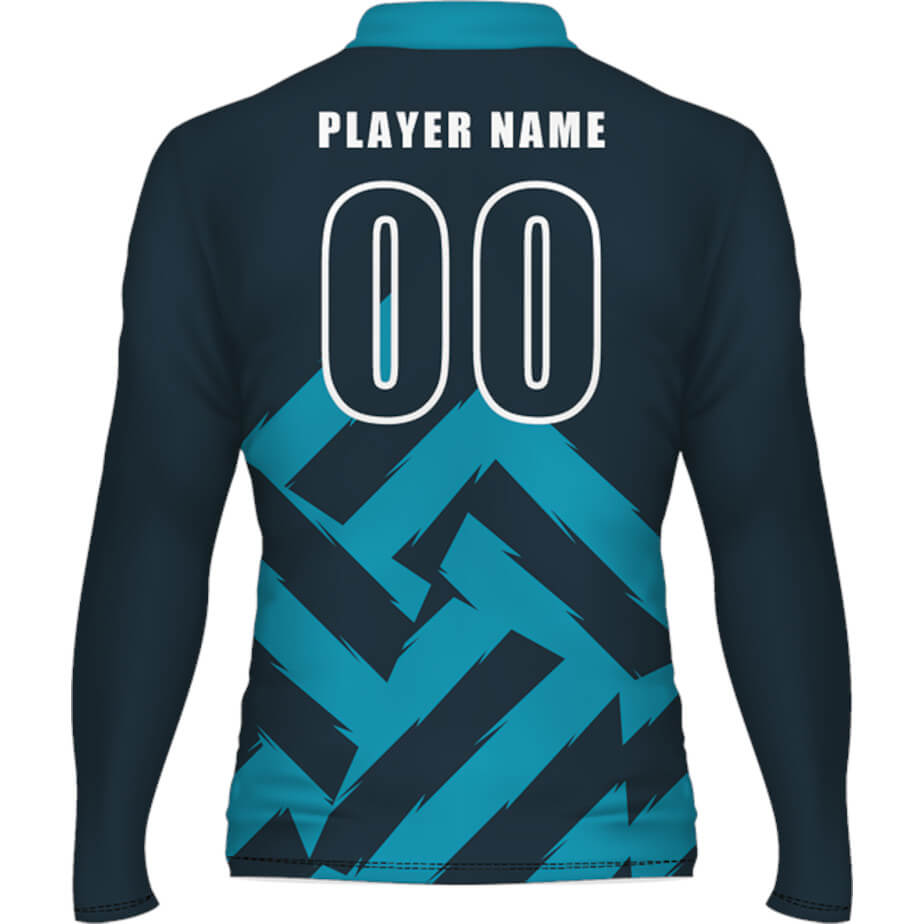 Mens Long Sleeve Golf Shirt Back