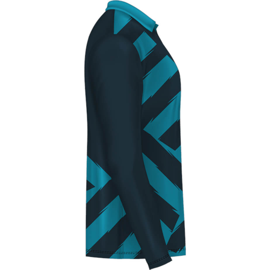 Mens Long Sleeve Golf Shirt Side