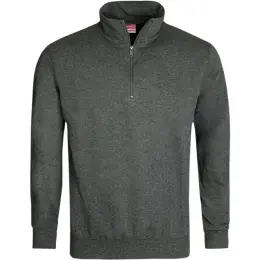 FWRD Quarter Zip Sweater Charcoal Melange Front Image