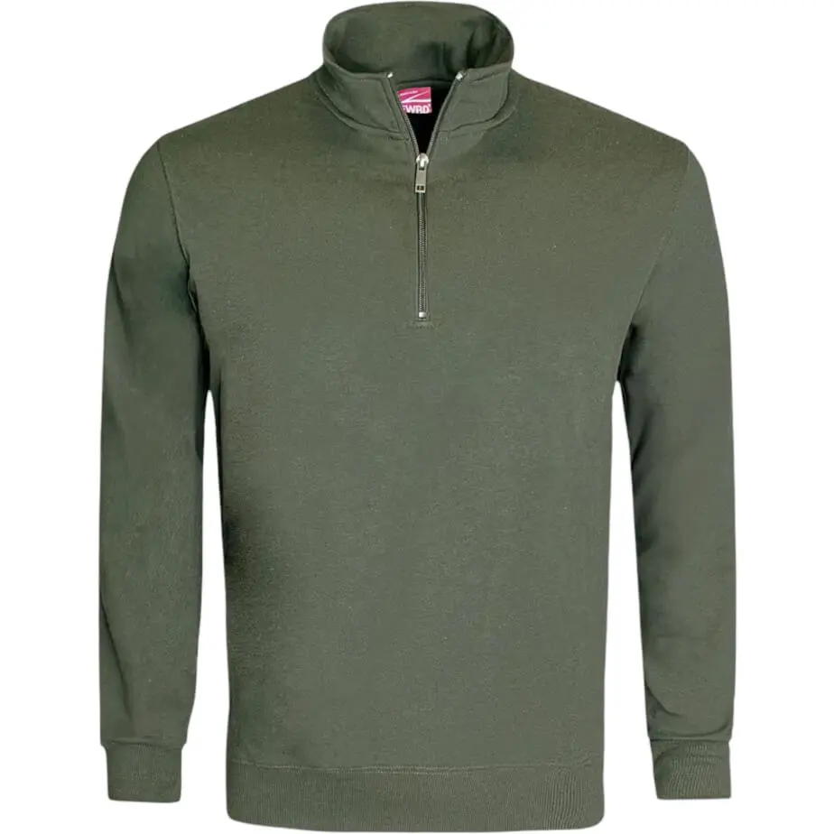 FWRD Quarter Zip Sweater Olive Front