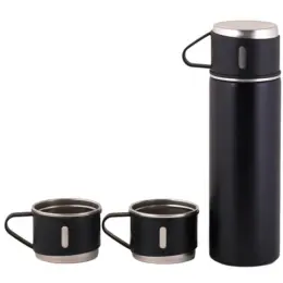 Flask & Mini Mug Black Image