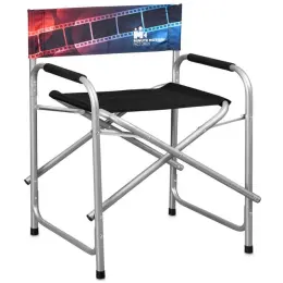 Coated Steel Directors Chair Branded Front Image