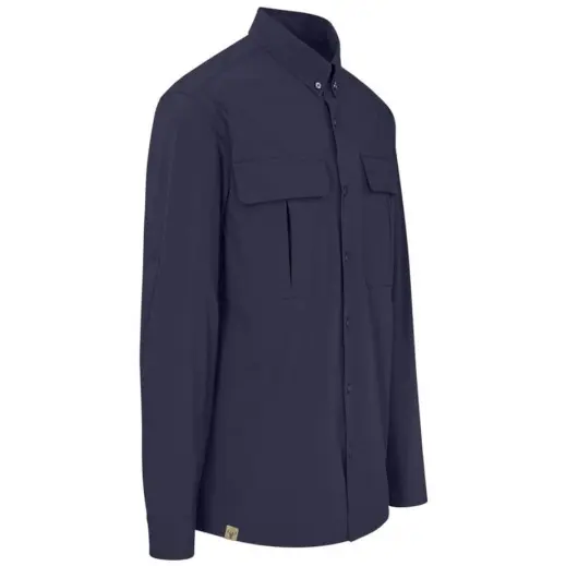 Mens Long Amatola Shirt Navy Side