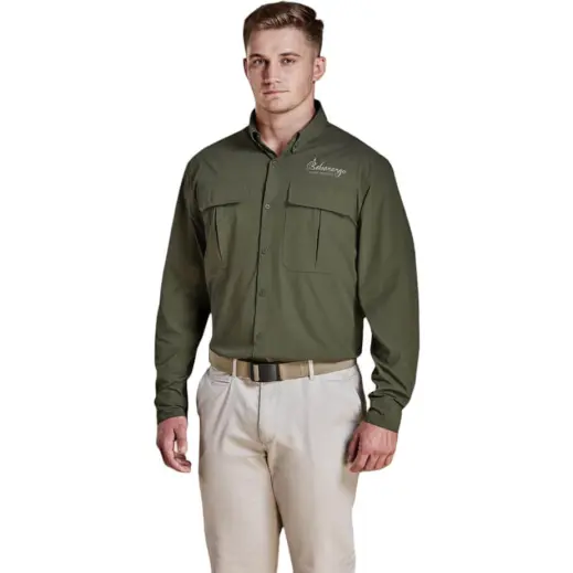 Mens Long Amatola Shirt Olive Main
