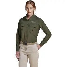 Ladies Long Amatola Shirt Main Olive Image
