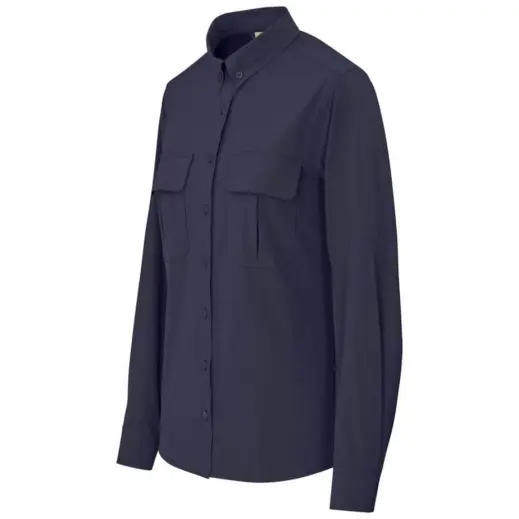 Ladies Long Amatola Shirt Nvay Side