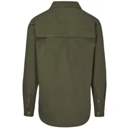 Mens Long Mawenzi Shirt Olive Back