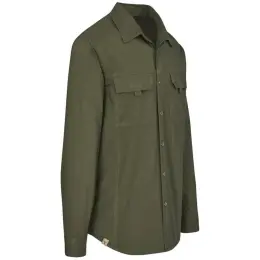 Mens Long Mawenzi Shirt Olive Side