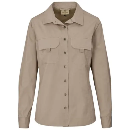 Ladies Long Mawenzi Shirt Khaki