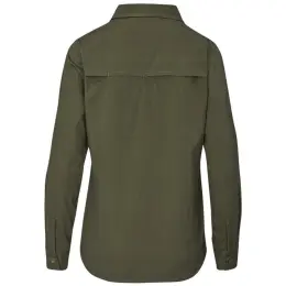 Ladies Long Mawenzi Shirt Olive Back