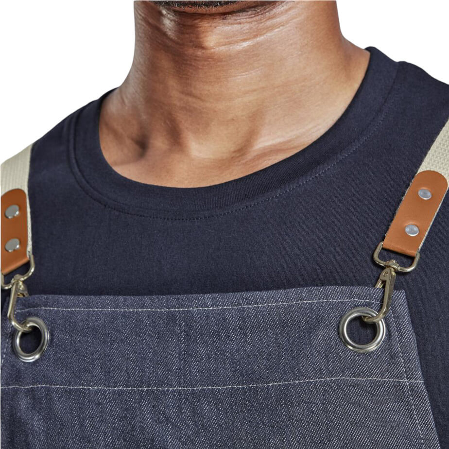 Oliver Bib Apron Up Close Straps