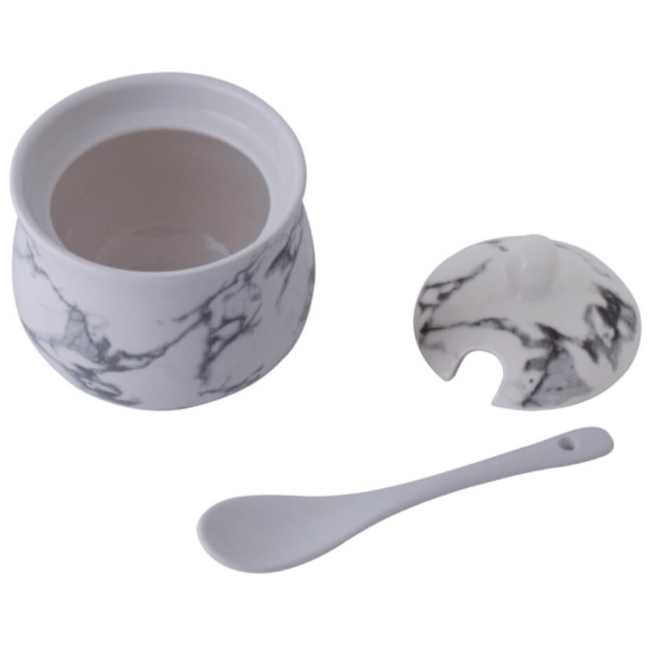 Marble Bamboo Canisters Apart
