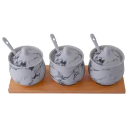 Marble Bamboo Canisters Main Image