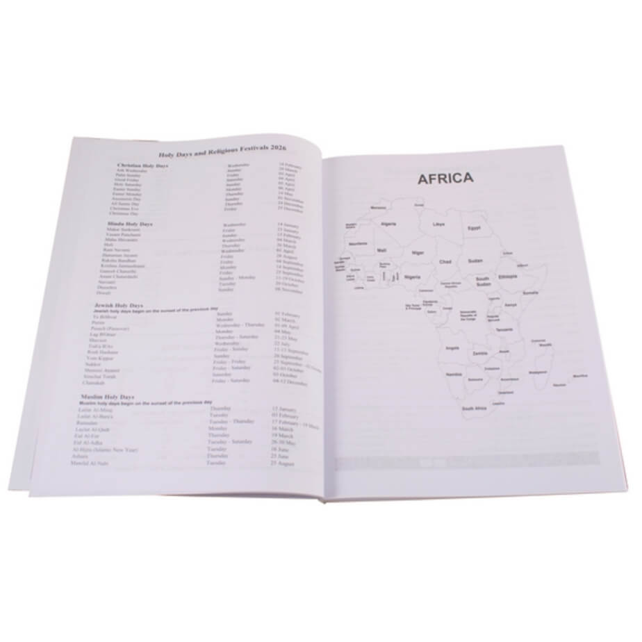 A4 Diary Map
