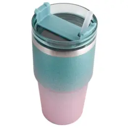 600ml Sparkle Vacuum Blue Pink Main Image