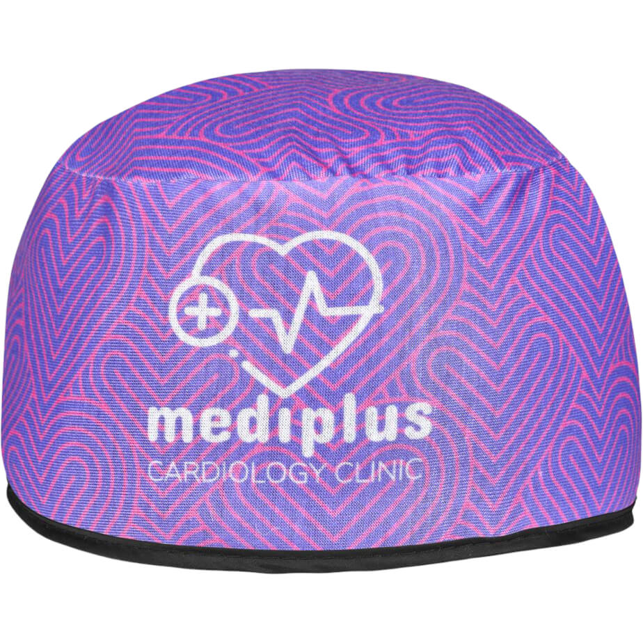 Hoppla Halo Polyester Nurse Theatre Cap Branded Front