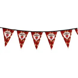 Sublimated Single-Sided Polyester Triangle Bunting - 10m Branded Image
