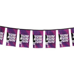 Sublimated Single-Sided Polyester Rectangle Bunting - 10m Branded Image