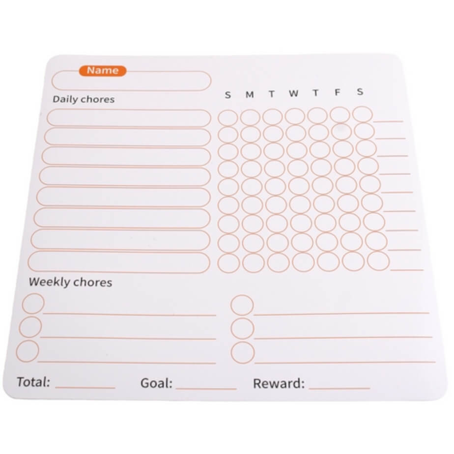 Fridge Magnet Chore Tracker & Reward Set Orange