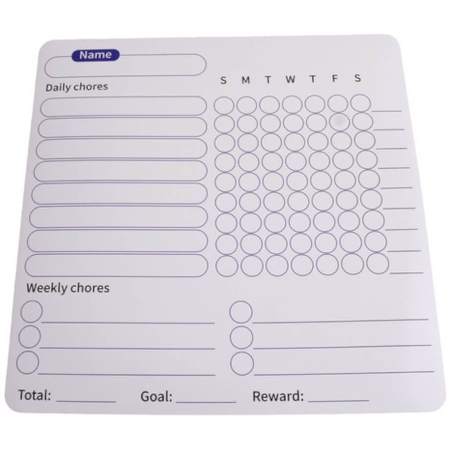 Fridge Magnet Chore Tracker & Reward Set Purple