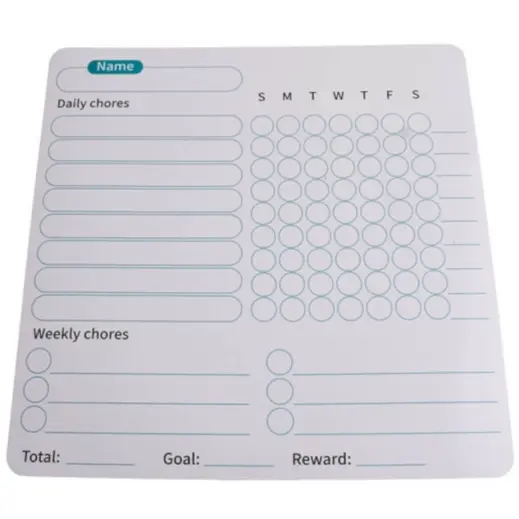 Fridge Magnet Chore Tracker & Reward Set Blue