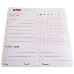 Fridge Magnet Chore Tracker & Reward Set Red