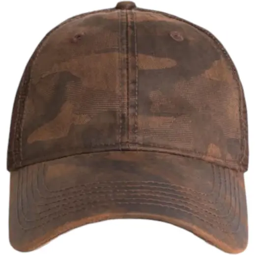 FWRD Oilskin Camo Trucker Cap Choc Front