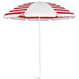 Serendipio Tanereef Stripe Beach Umbrella Red Front