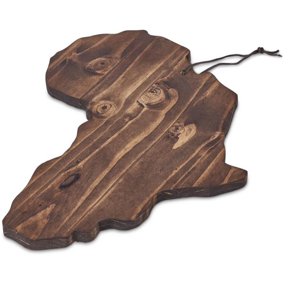 Serendipio African Shaped Wooden Serving Board Unbranded