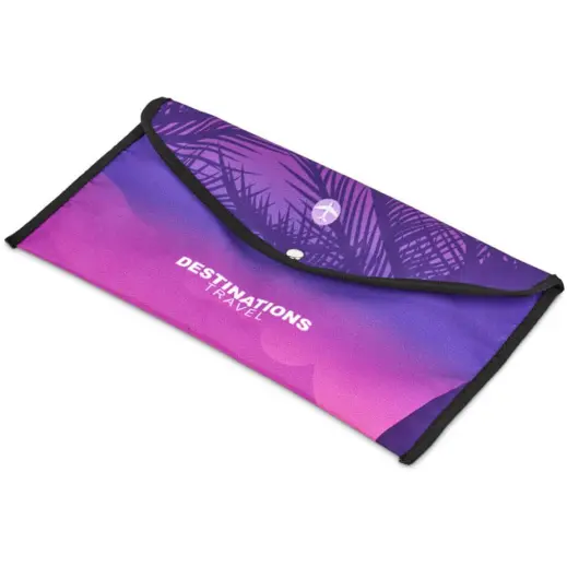 Hoppla Flitz Polyester Travel Wallet Branded Front