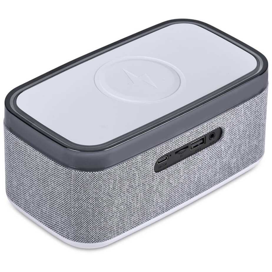Serendipio Cumberland 10W Bluetooth Speaker Wireless Charger & Clock Back