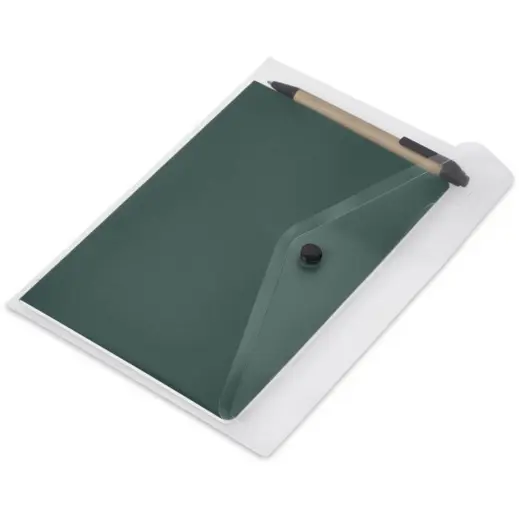 Okiyo Hotai Notebook & Pen Set Dark Green Pouch