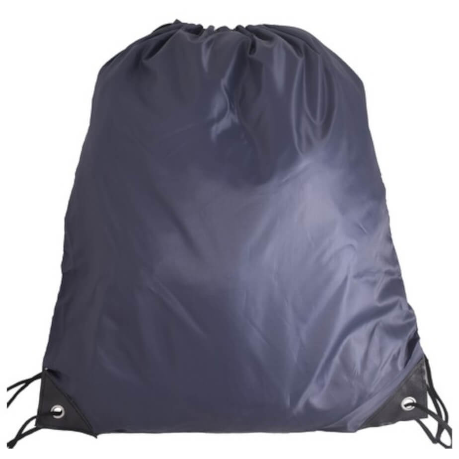 210D Poly String Bag Navy Front