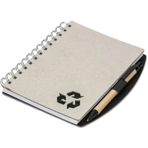 Bonaire Midi Notebook & Pen Black