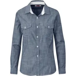 Ladies Long Sleeve Windsor Shirt Navy Image