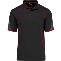 Mens Razor Golf Shirt Black-Red