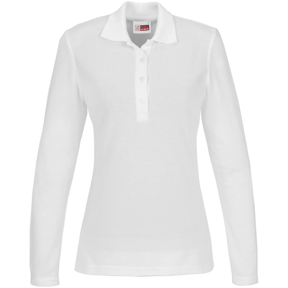 Ladies Long Sleeve Elemental White