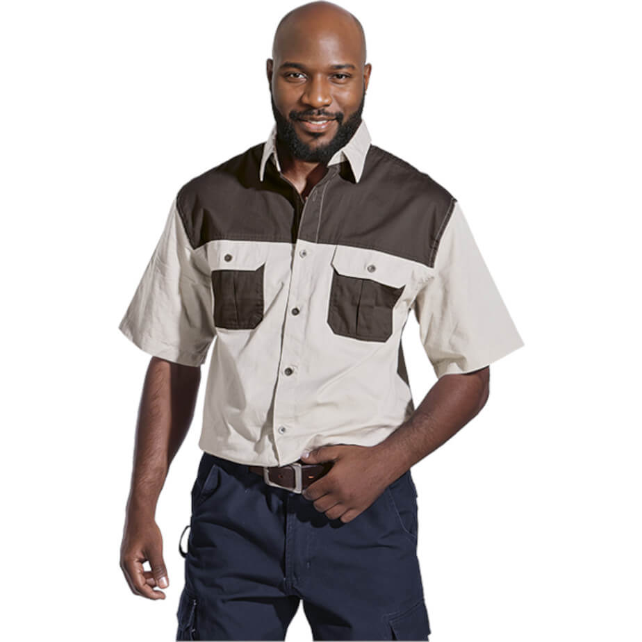 Main Stone Safari Two Tone Bush Shirt