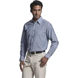 Navy Main Oxford Lounge Long Sleeve Mens Image