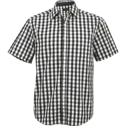 Mens Cedar Lounge Short Sleeve Black-White