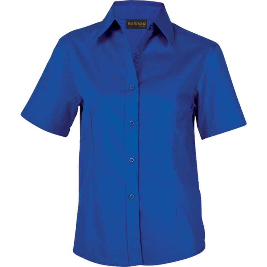 Royal Brushed Cotton Twill Blouse Short Sleeve Ladies