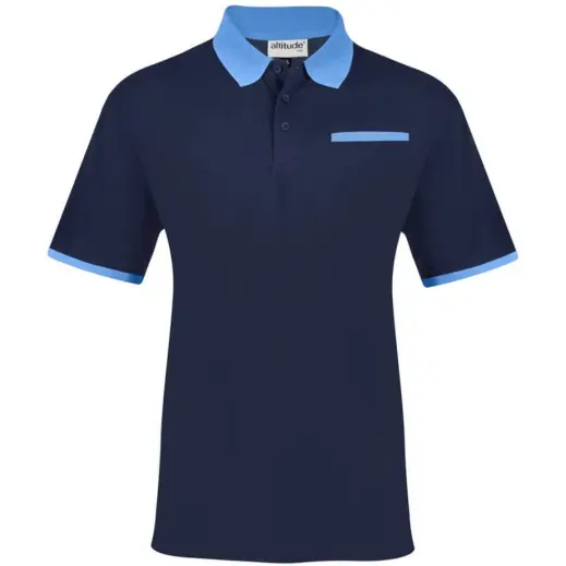 Mens Caliber Golf Shirt Navy Front