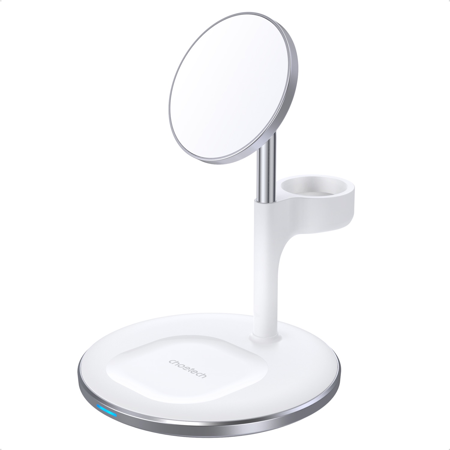 Choetech Fast Wireless 3 In 1 Charger 15W - White image