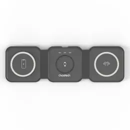 Choetech Foldable 3-in-1 Magnetic Wireless Travel Charger T588-F 15W - Black image