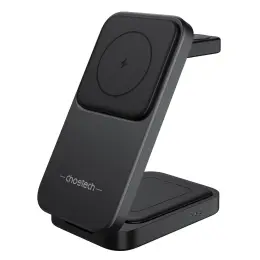 Choetech Fast Wireless 3 In 1 Magnetic Charging Stand T611-F 15W - Black image