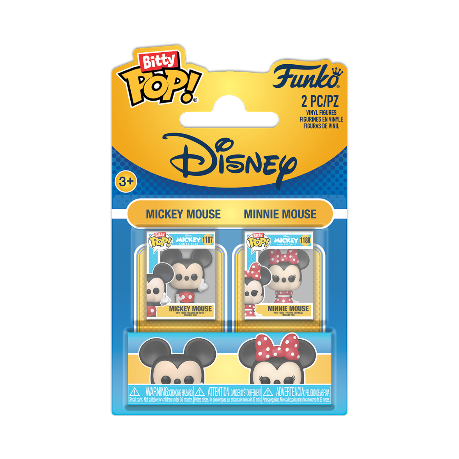 Funko Bitty Pop!: Disney - Mickey Mouse & Minnie Mouse 2 Pack image